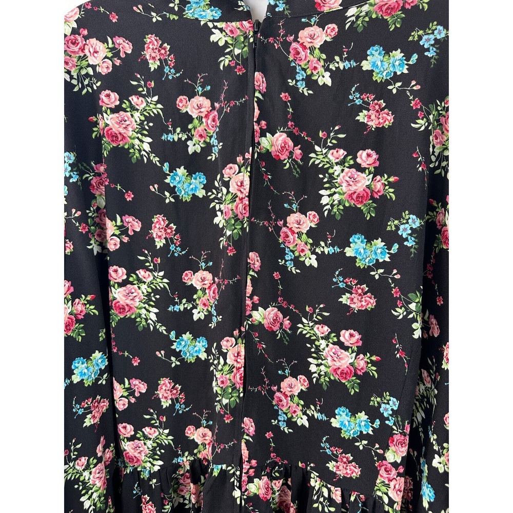 Modcloth Floral Print Mock Neck LS Dress Women's Plus Size 4X *Belt NOT Included - Picture 5 of 12